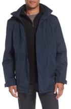 Men's Reaction Kenneth Cole Hooded Jacket With Inset Fleece Bib - Blue
