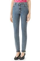 Women's Gucci Stamp Print Skinny Jeans - Blue