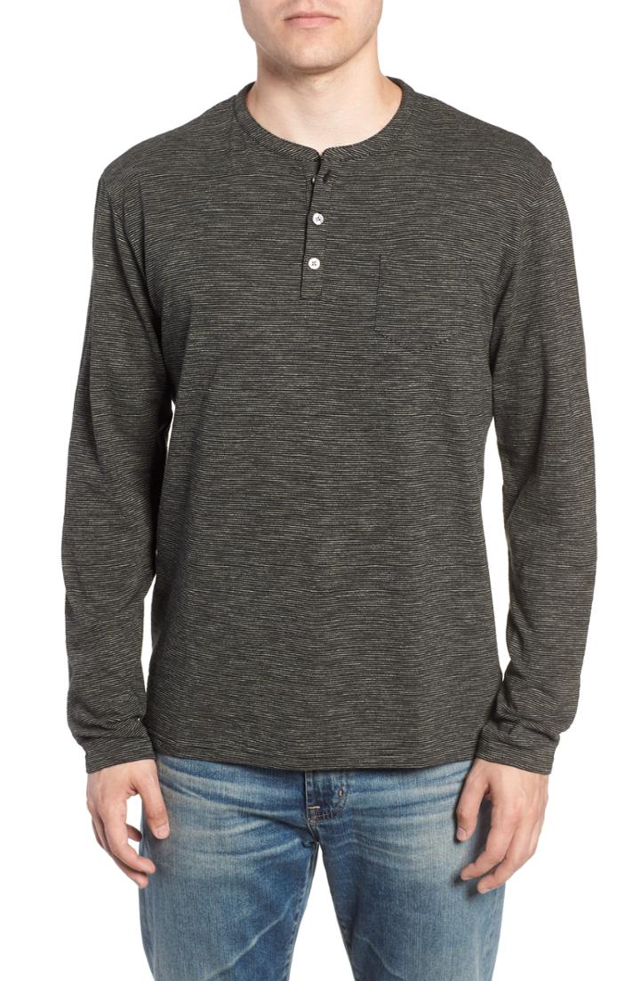 Men's Rodd & Gunn Tasman Downs Fit Henley, Size Medium - Black