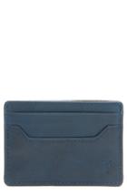 Men's Frye 'logan' Leather Card Holder - Blue