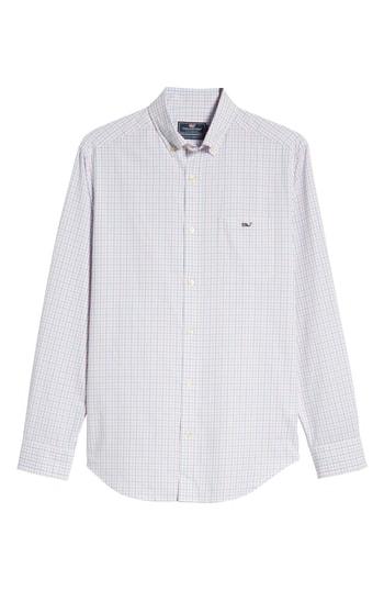 Men's Vineyard Vines Pepperbush Regular Fit Plaid Sport Shirt - Pink