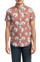 Men's Rvca Palms Woven Shirt - Coral