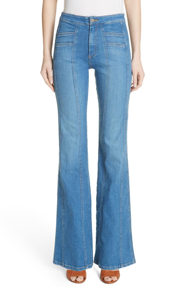 Women's Veronica Beard Farrah Wide Leg Jeans