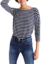 Women's J.crew Stripe Boatneck Tee
