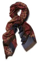 Women's Lafayette 148 New York Deco Patchwork Scarf, Size - Red
