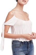 Women's Free People Believe Me Cold Shoulder Top - White