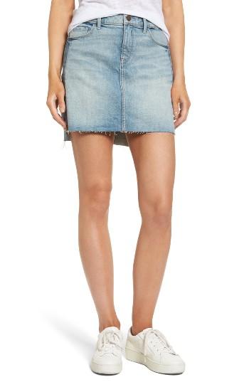Women's Treasure & Bond Raw Hem Denim Miniskirt
