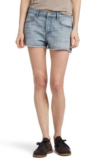 Women's James Perse Vintage High Waist Denim Shorts - Blue