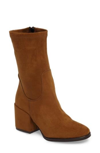 Women's Charles David Starla Stretch Bootie, Size 36 Eu - Brown