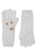 Women's Bcbgmaxazria The Bees Knees Embellished Gloves, Size - Grey