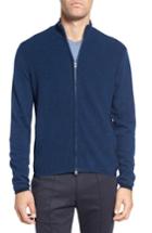 Men's Zachary Prell Zip Front Merino Cardigan - Blue