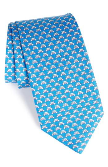 Men's Salvatore Ferragamo Dino Bear Print Silk Tie