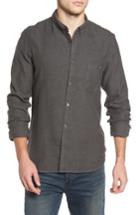 Men's French Connection Regular Fit Flannel Sport Shirt - Black