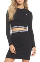 Women's Fila Colleen Long Sleeve Crop Top - Black