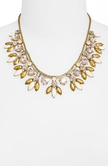 Women's Sorrelli Metal & Crystal Bib Statement Necklace