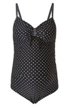 Women's Noppies Dot One-piece Maternity Swimsuit /small - Black