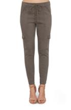 Women's Willow & Clay Tie Front Ankle Skinny Pants - Green