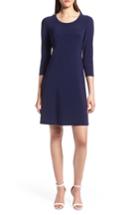 Women's Anne Klein New York Long Sleeve Knit Dress, Size - Black