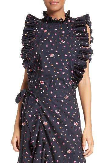 Women's Rebecca Taylor Mia Print Poplin Top