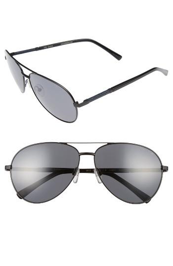 Men's Ted Baker London 62mm Polarized Aviator Sunglasses - Black