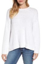 Women's Eileen Fisher Organic Cotton Crewneck Sweater, Size - White