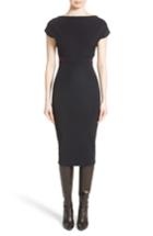 Women's Victoria Beckham Open Back Rib Knit Dress Us / 8 Uk - Blue