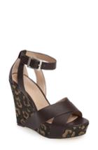 Women's Charles By Charles David Amsterdam Platform Wedge Sandal M - Brown