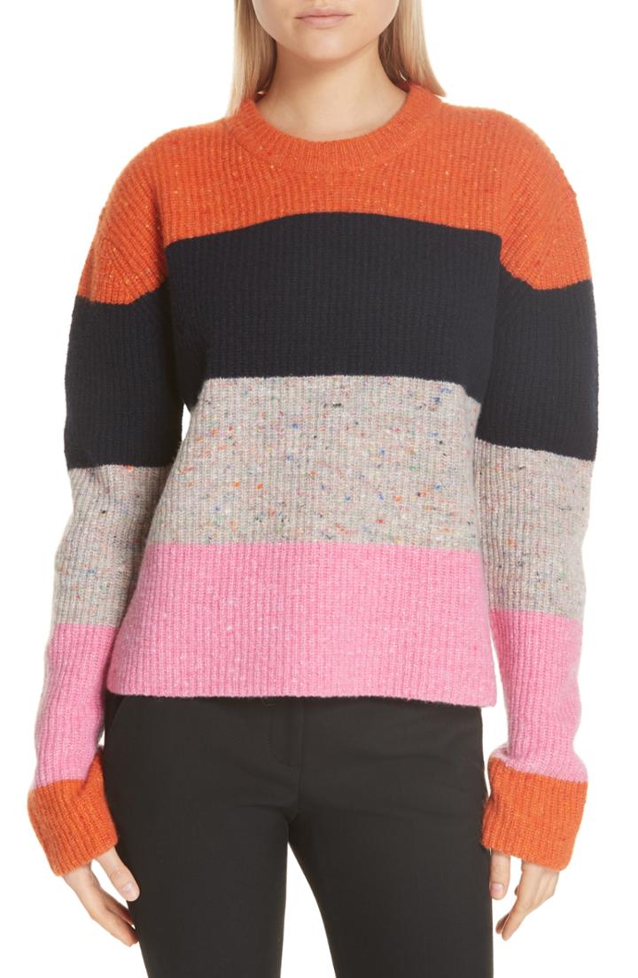 Women's A.l.c. Georgina Stripe Sweater - Orange