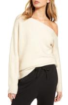 Women's Treasure & Bond One-shoulder Ribbed Sweater - Beige