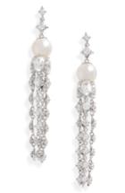 Women's Nadri Boho Imitation Pearl Linear Earrings