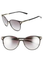 Women's Versace Glam Medusa 57mm Cat Eye Sunglasses - Gold/ Black Gradient Mirror