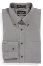 Men's Nordstrom Men's Shop Smartcare(tm) Traditional Fit Pinpoint Dress Shirt .5 32/33 - Blue