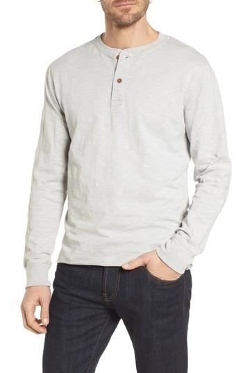 Men's Grayers Cooper Slub Long Sleeve Henley - Grey