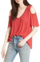Women's Free People Bittersweet Cold Shoulder Top - Red