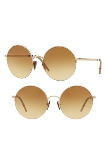 Women's Burberry 54mm Round Sunglasses -