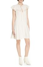 Women's Rebecca Taylor Lace Detail Tie Neck Dress - Ivory