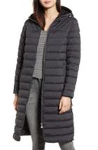 Women's Bernardo Bernardo Microtouch Pillow Down & Feather Fill Long Coat - Black