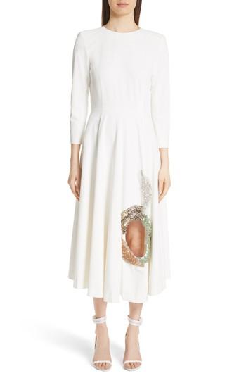 Women's Toga Beaded Keyhole Dress Us / 36 Fr - White