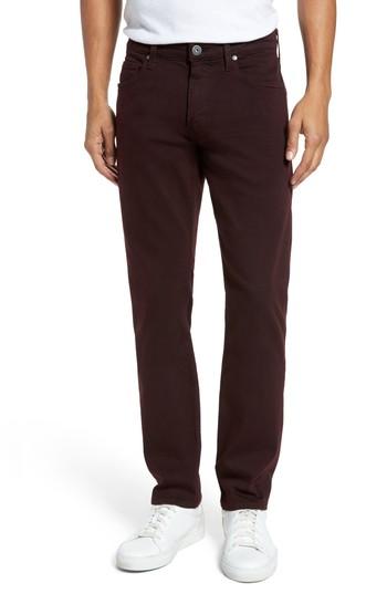 Men's Paige Transcend - Federal Slim Straight Fit Jeans - Burgundy