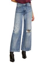Women's Habitual Rania High Rise Wide Leg Ripped Nonstretch Jeans - Blue