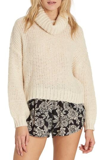 Women's Billabong Stay Here Turtleneck Sweater - White