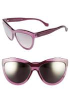 Women's Balenciaga 60mm Sunglasses - Transparent Purple/ Silver