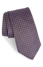 Men's Boss Medallion Silk Tie, Size - Purple
