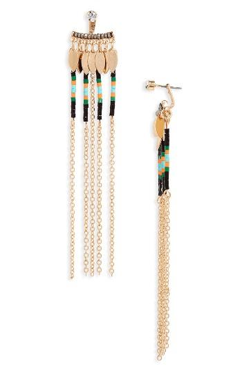 Women's Topshop Beaded Chain Fringe Ear Jackets