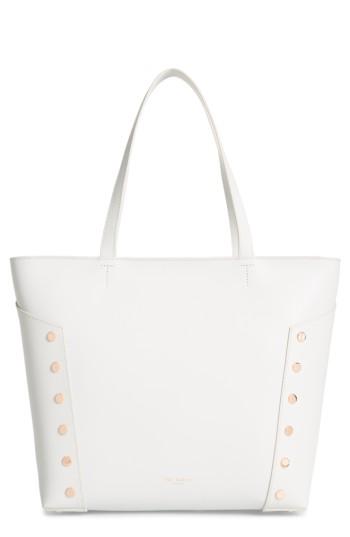 Ted Baker London Tamiko Studded Leather Shopper - Grey