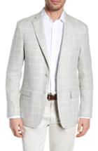 Men's Hart Schaffner Marx New York Classic Fit Windowpane Blazer R - Beige