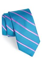 Men's Ted Baker London Stripe Silk Tie, Size - Blue