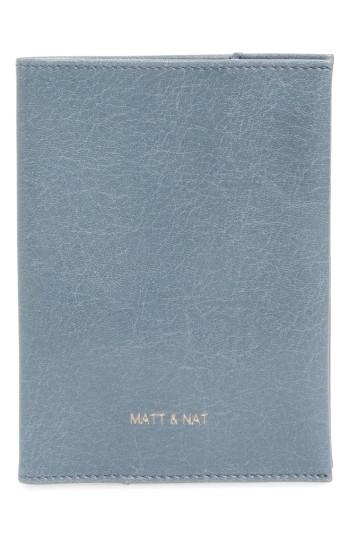 Matt & Nat Voyage Faux Leather Passport Case - Blue