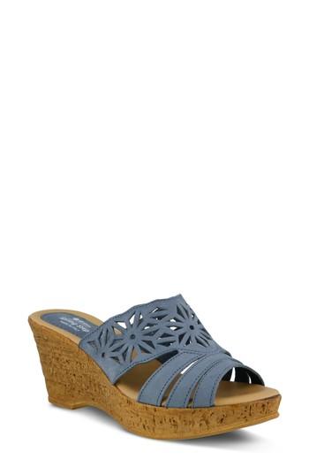 Women's Spring Step Dora Wedge Sandal Us / 35eu - Blue
