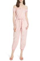 Women's La Vie Rebecca Taylor Parachute Off The Shoulder Zip Cotton Jumpsuit - Pink